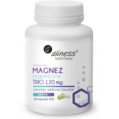 Magnez organiczny TRIO 120mg z B6