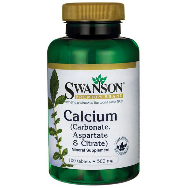 Swanson Calcium ( Carbonate, Aspartate & Citrate ) 500mg Swansons