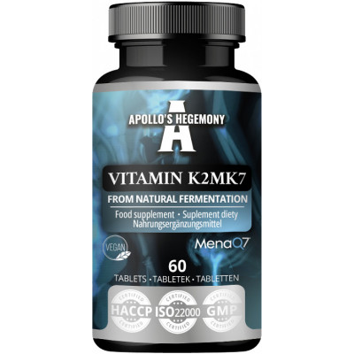 Vitamin K2 MK7 MenaQ7 (patentowana witamina K2) 200mcg - 60 mini-tabs