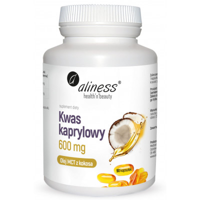 Kwas Kaprylowy 600mg Olej MCT z kokosa