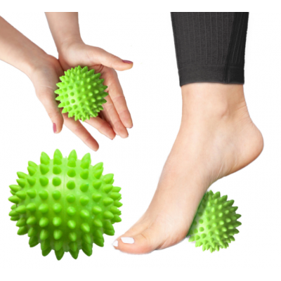 Piłka z kolcami do masażu SPIKE+ 9cm (zielona)
