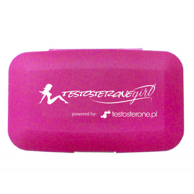 Firmowy Pillbox - Testosterone GIRL  - pudełko na kapsułki tabletki