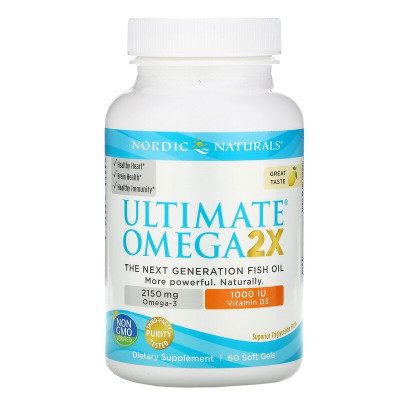 Ultimate Omega 2X with Vitamin D3 2150mg Lemon